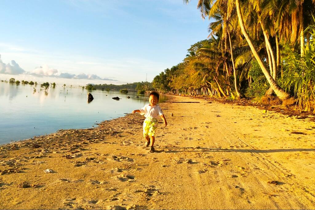 It's just 60 mtrs away from la playa beach resort or just a public beach to swim , walk or jog with .. nice beautiful palawan sunrise.