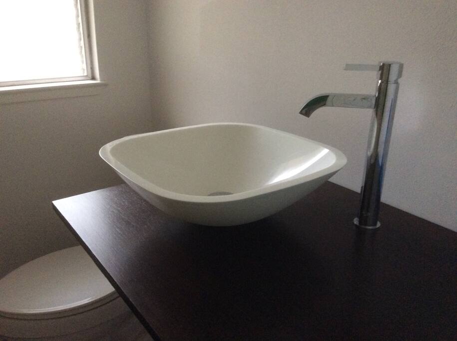 Remodeled bathroom.
