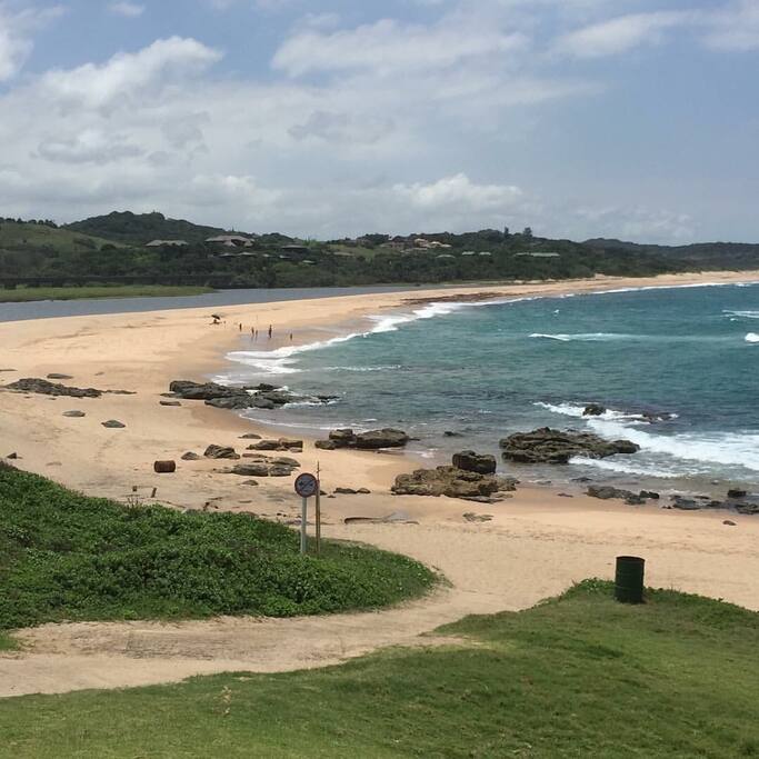 Beach and lagoon view from the tidal pool