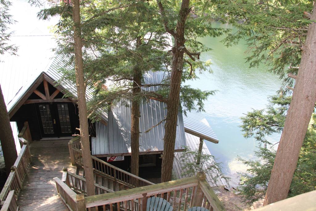 Going down to the boat house