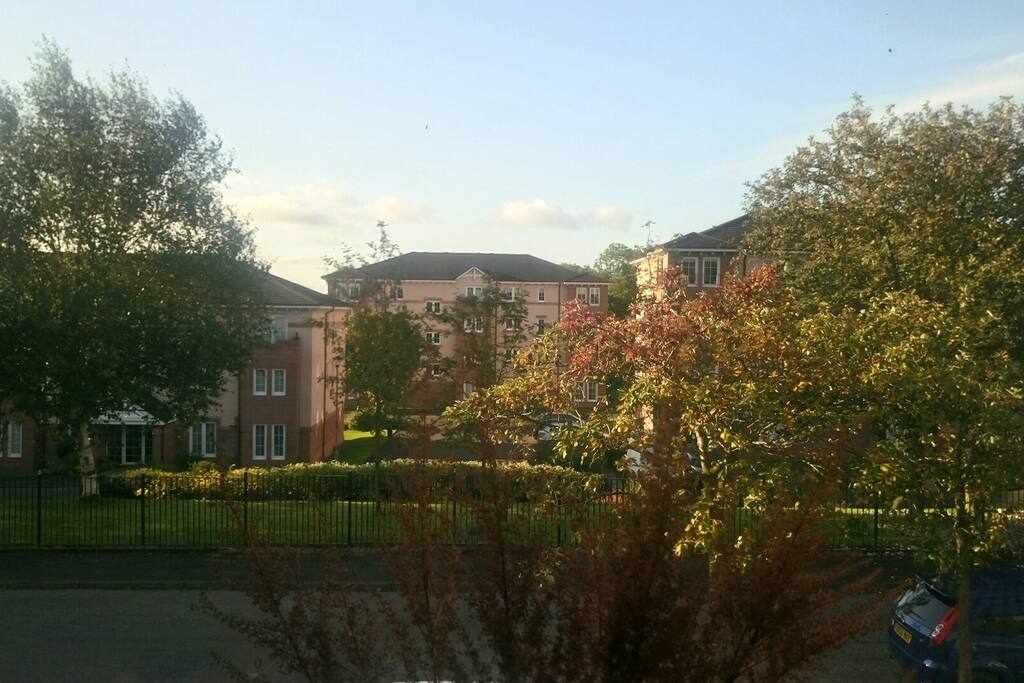 View from bedroom in Summer time