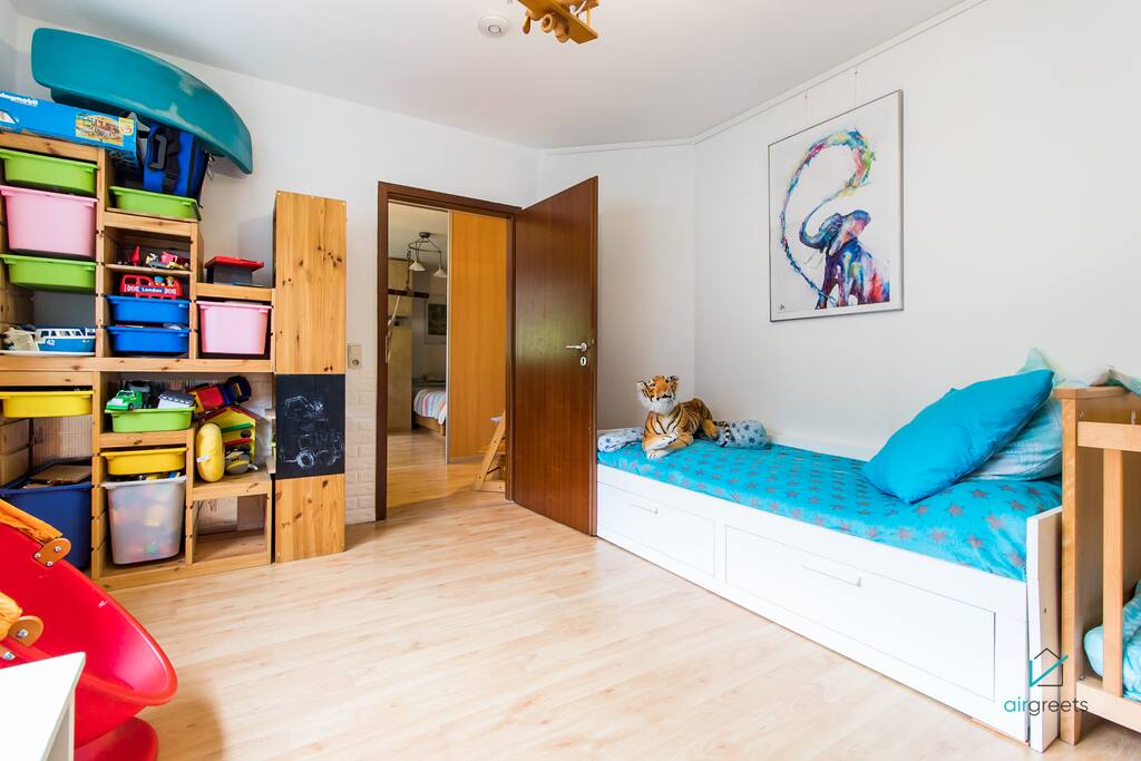 The apartment has enough space to linger.