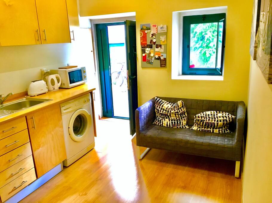 Living room and kitchen