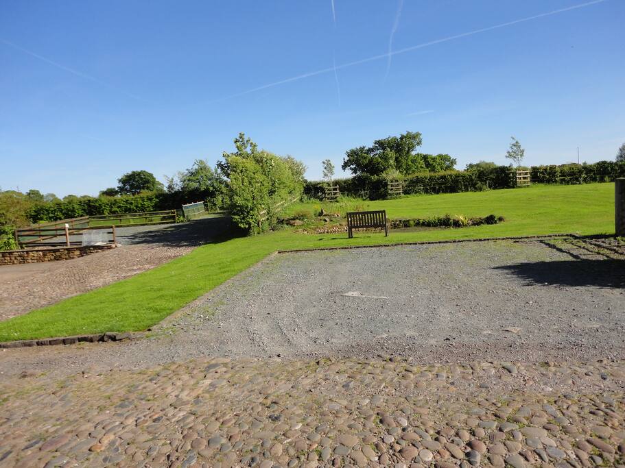 View from the front looking towards the canal
