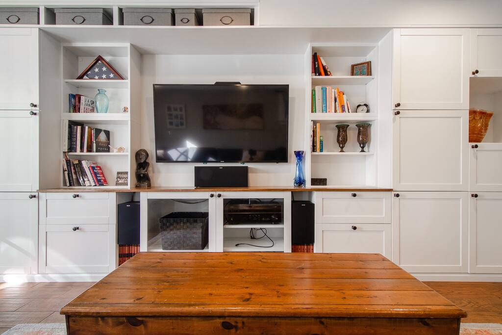 Entertainment center in the living room