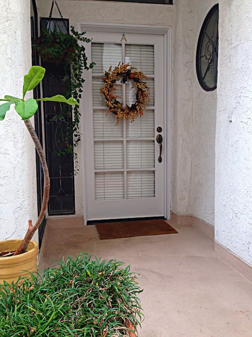 Facing the Front Door.