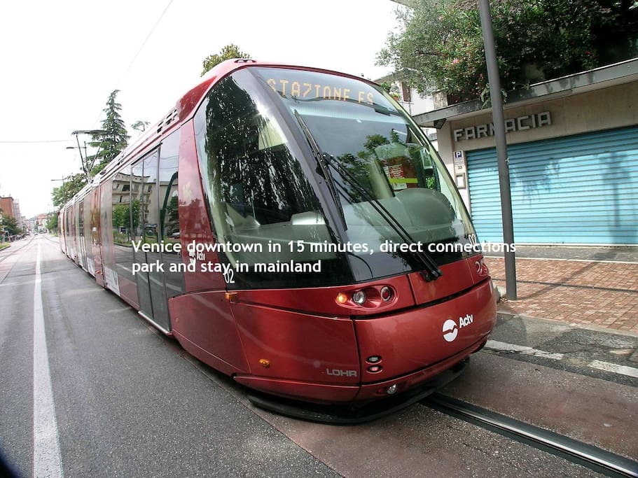 Tram downstairs: get downtown in minutes