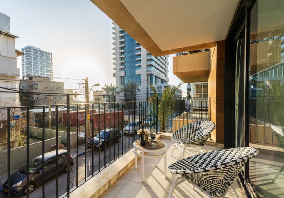 Master bedroom terrace and partial sea view