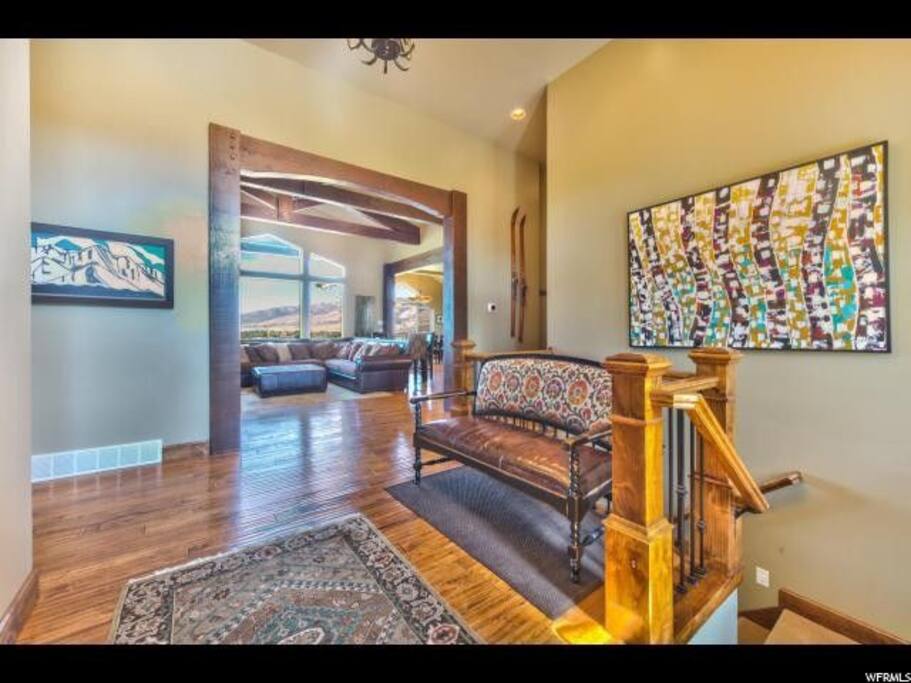 Large entry with hardwood throughout