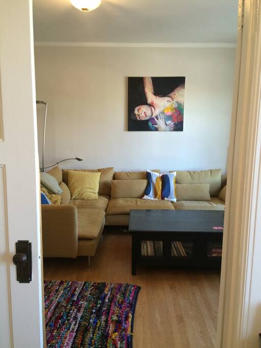 View of living room from bedroom