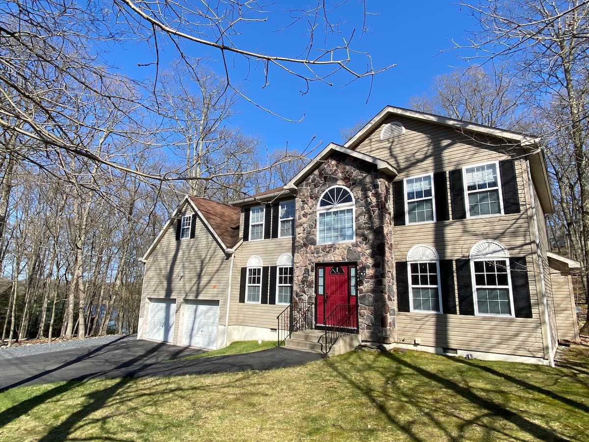 Lake adjacent home