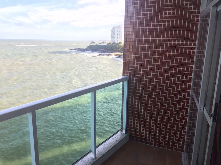 Linda vista da varanda, nascer do sol fantástico!