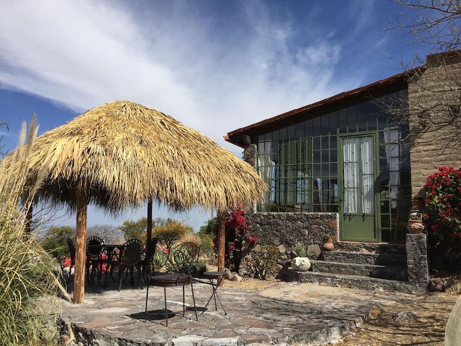The Palapa for shady outdoor dining.