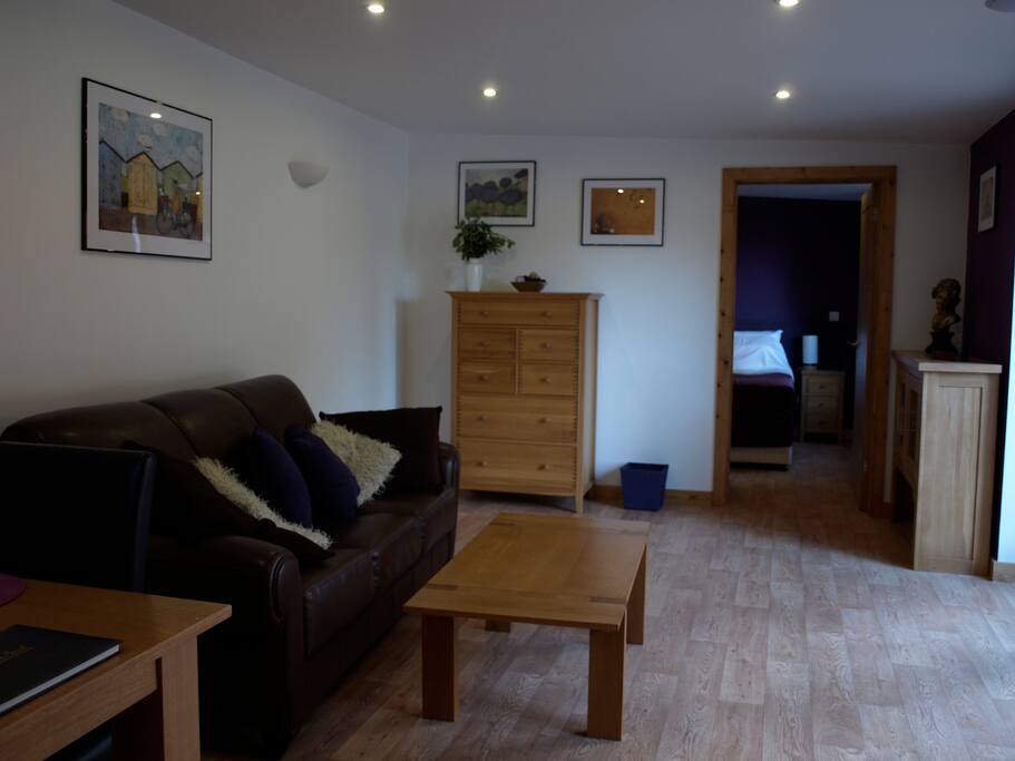 Views over the lakes from the lounge area - 1 x 3 seater comfy sofa and 1 x arm chair