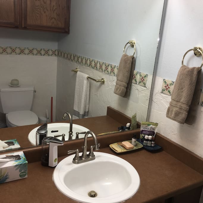 Kitchen half bathroom.