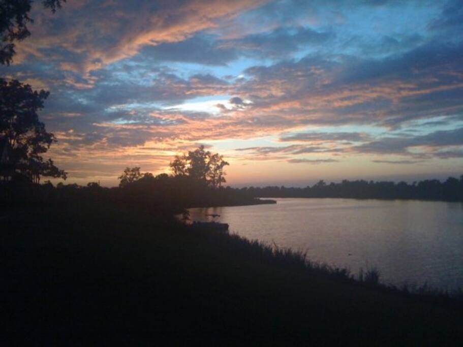 Sunset view from the porch