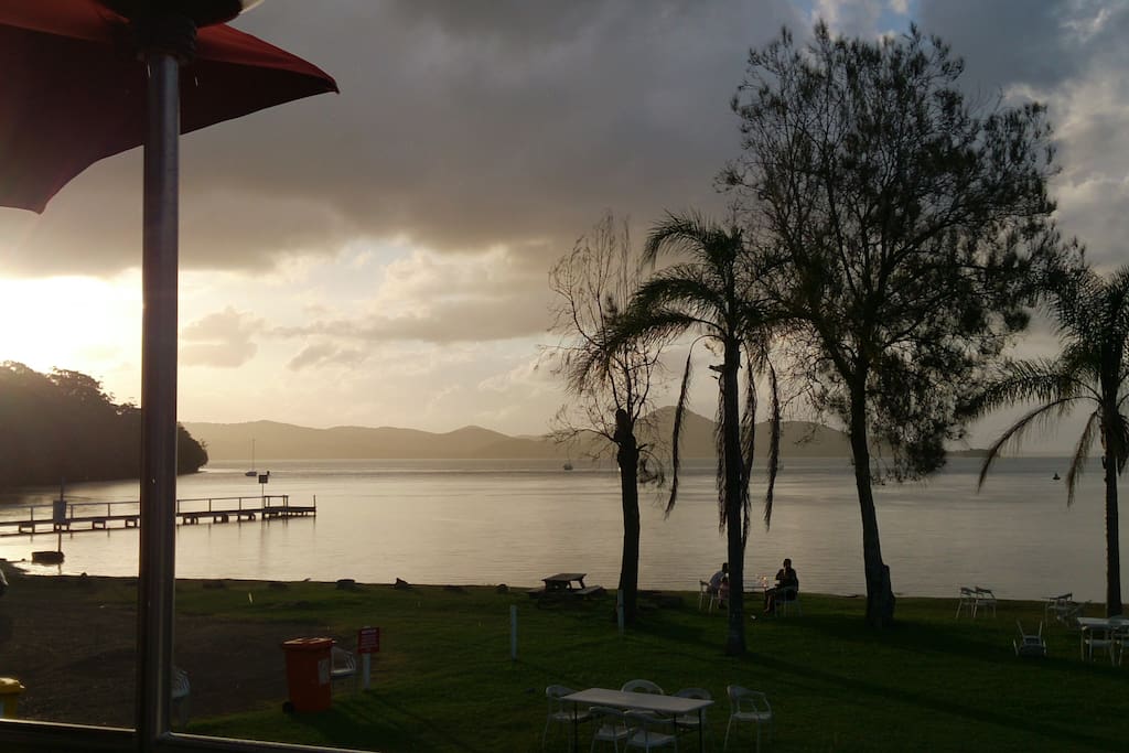 Can't resist this view in any weather! Wallis Lake from Recky Club. 5 minutes walk west