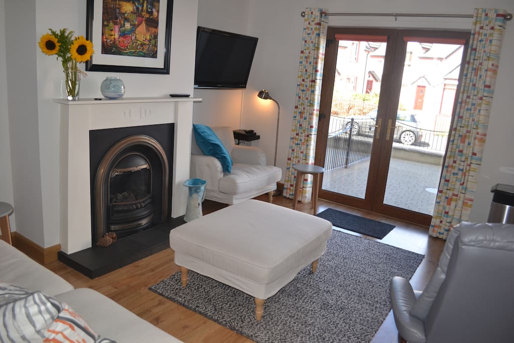 Living room with gas fire