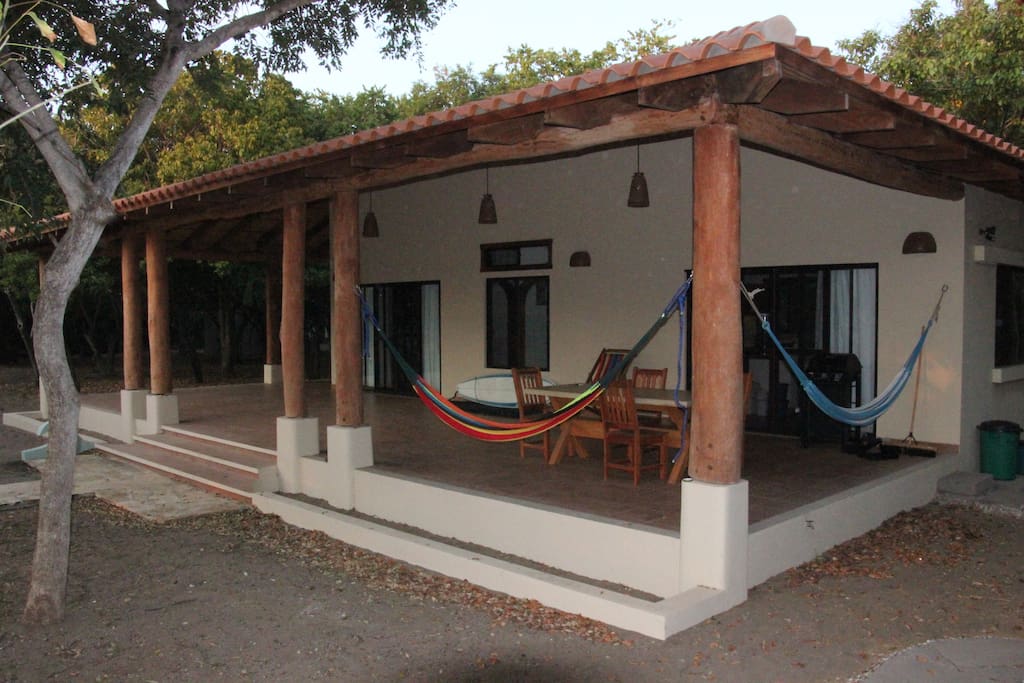 Huge deep wrap-around porches, lots of hammocks!!