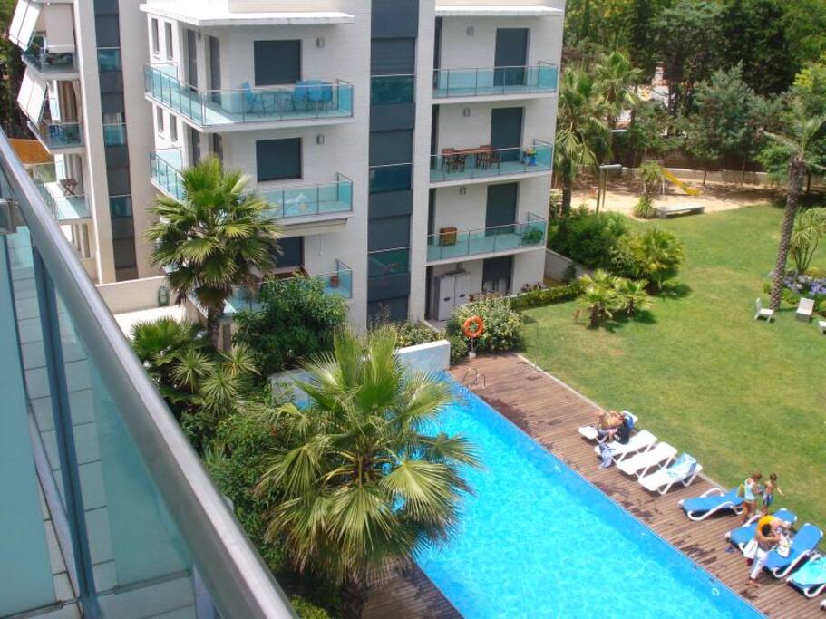 Overlooking swimmming pool from the balcony