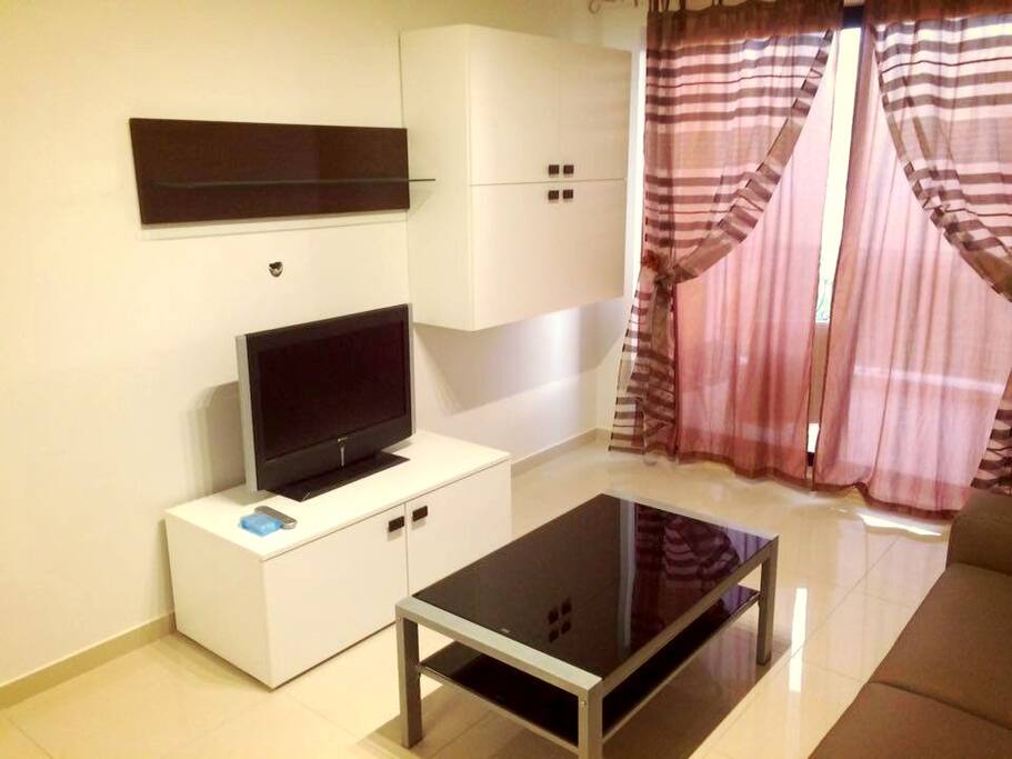 Living room with balcony