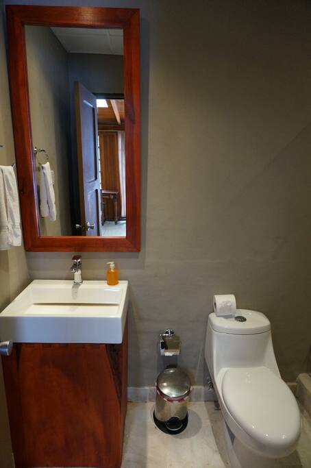 the bathroom