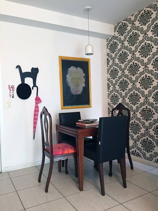Dining Room (Table opens to accommodate 6 seates.)