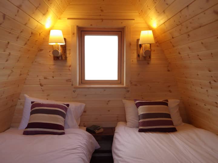  Cosy sleeping area. Beds can be joined for double.