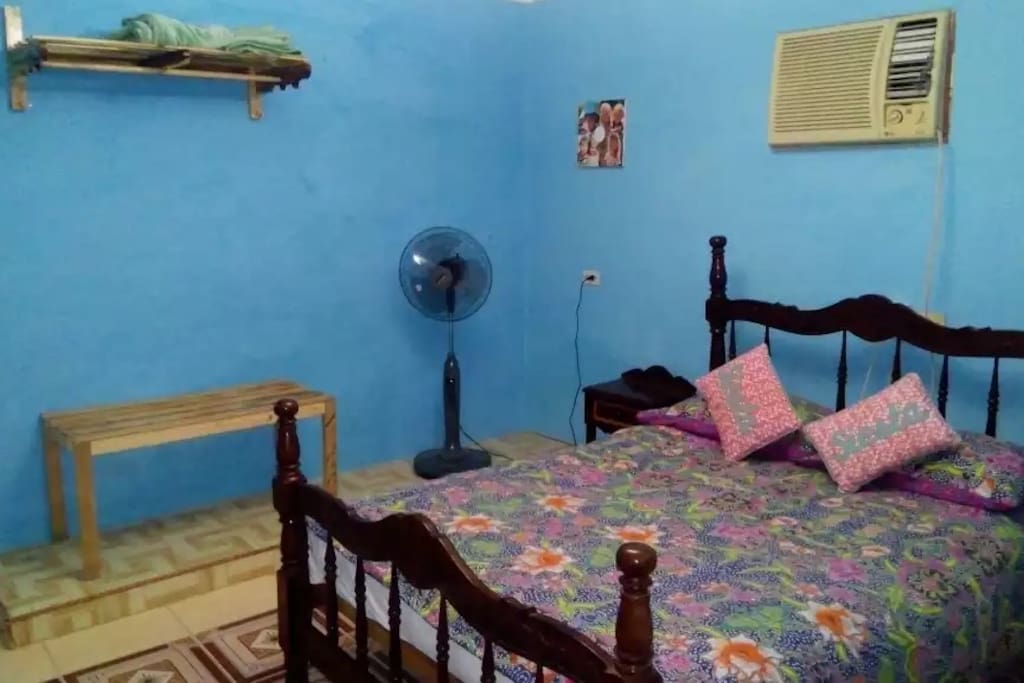 Bedroom one with air conditioning