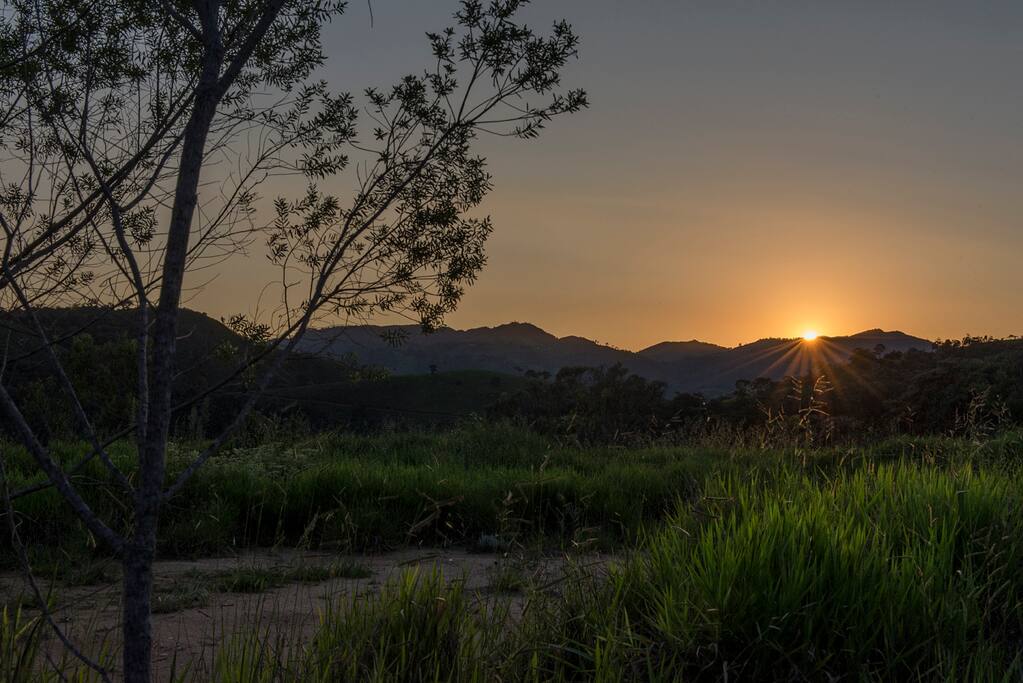 chegada amanhecer. Entrada casa