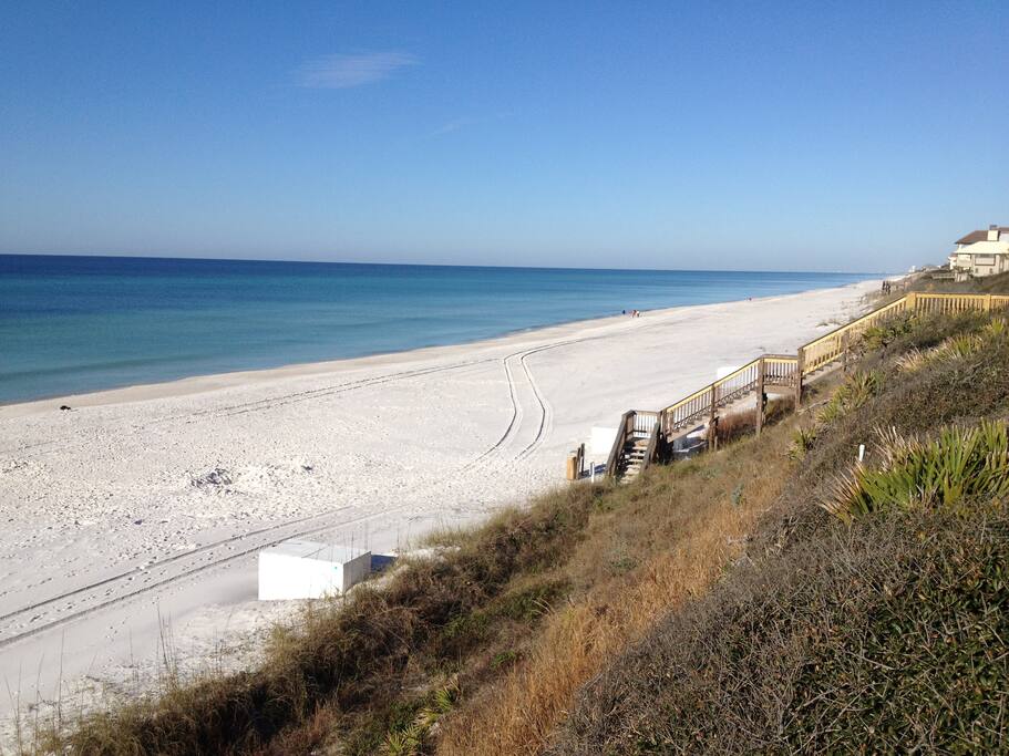 beach view from stairs