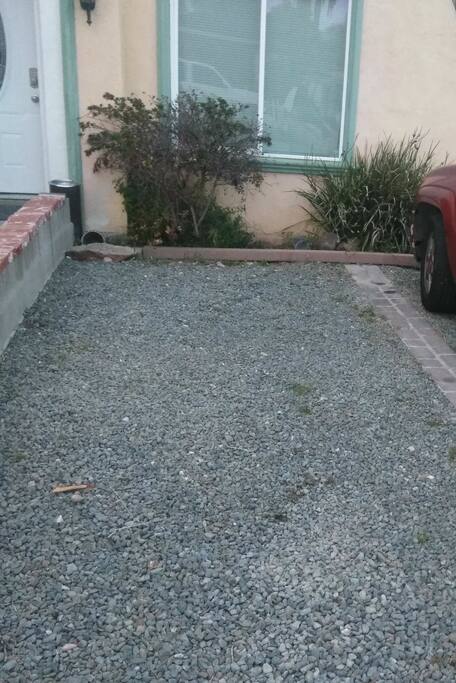 front of house parking on either side