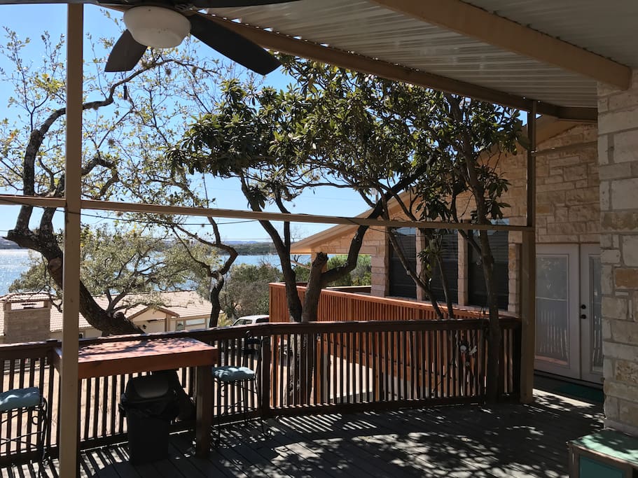 Private patio, Entrance, with a gorgeous view of the Lake!
