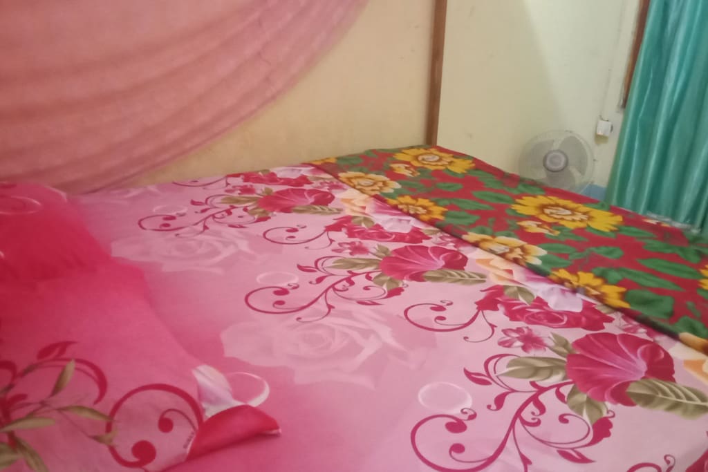 Comfortable bed.