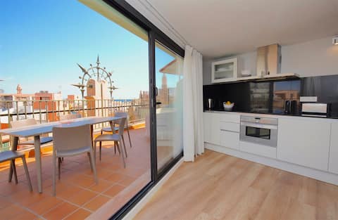 Old Town Penthouse L´Aguila Terrace, Balcony, AC