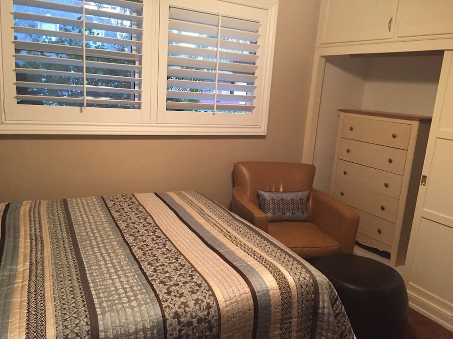 Other side of large closet with dresser for those that like to unpack.
