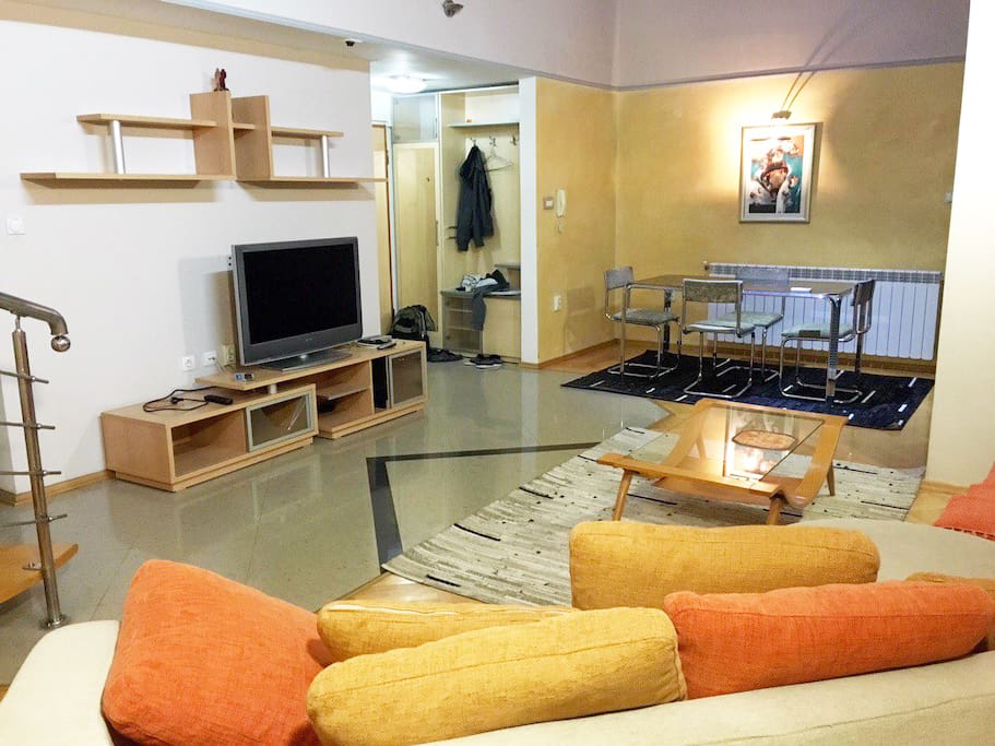 Living room and hallway