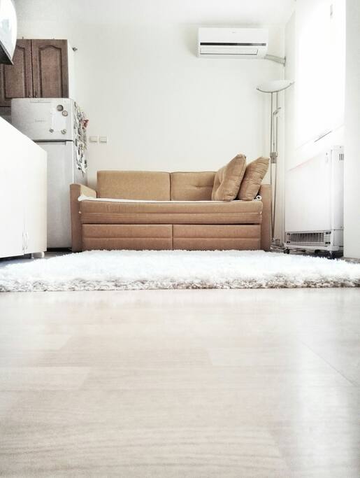 This sofa turns to a queen size bed