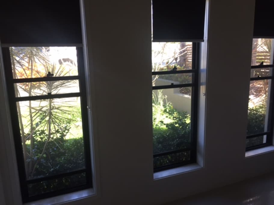 Your room looks out onto a private garden