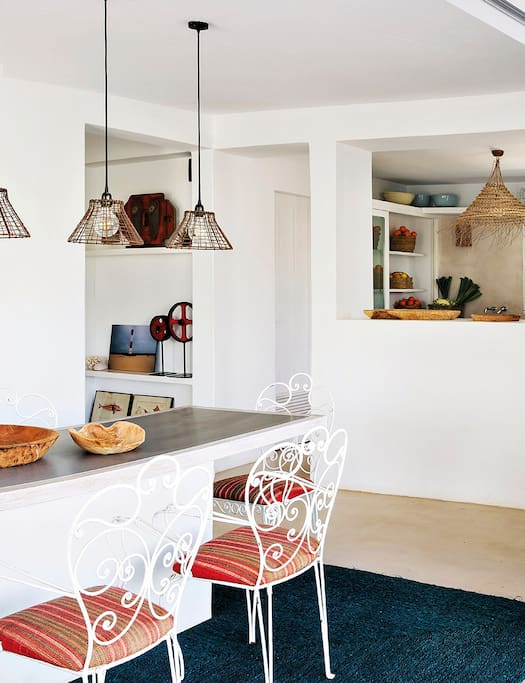 kitchen and indoor dinning table