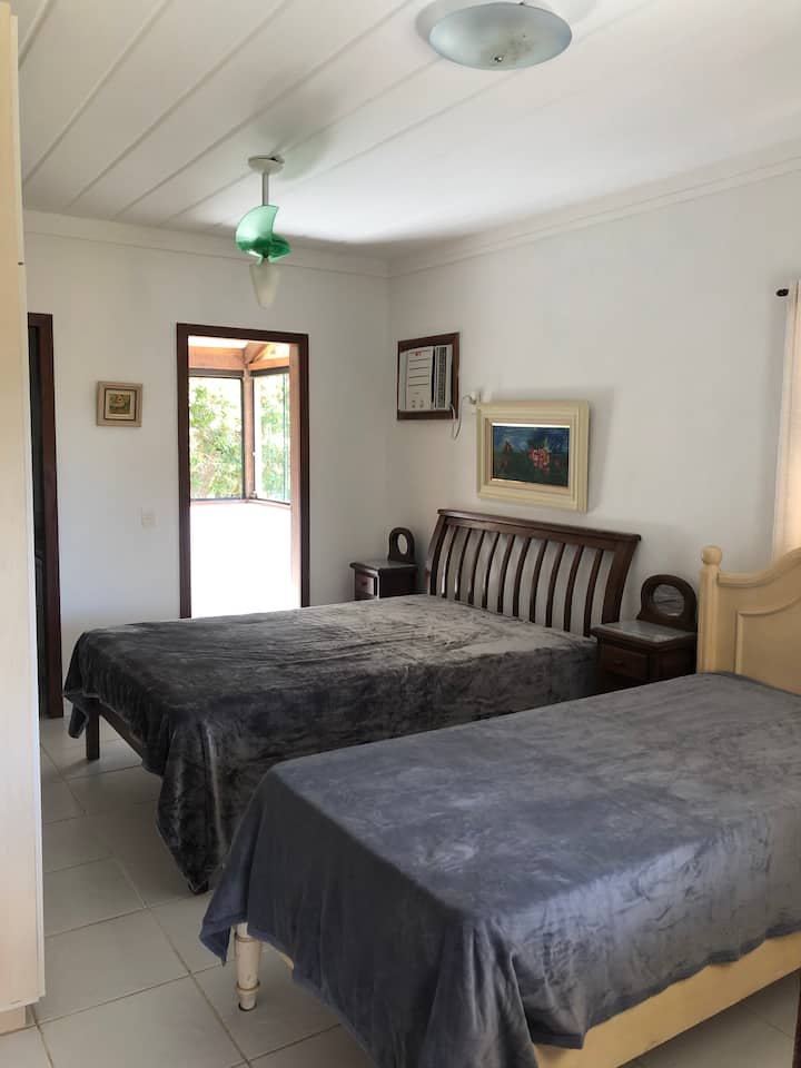 Suite 2 with double bed and a single bed