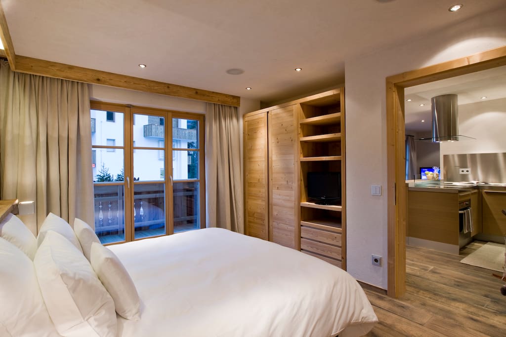 Master bedroom with balcony