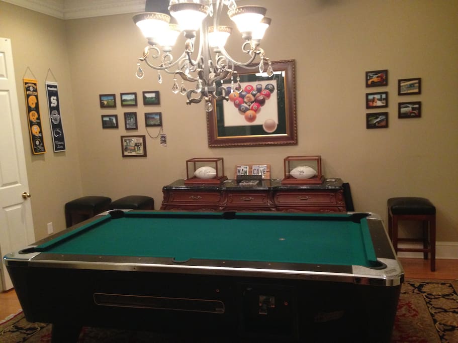 Pool room across from foyer