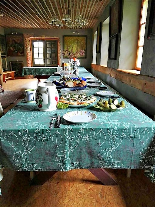 The dining room