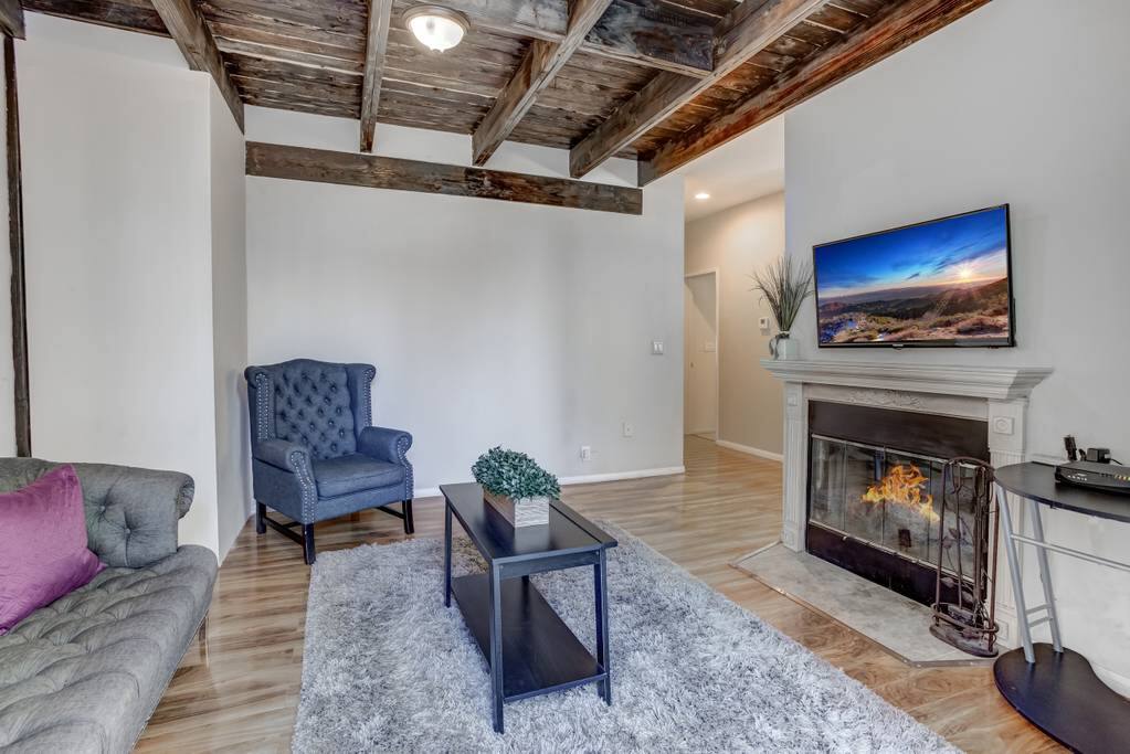 Living Room with Fire Place