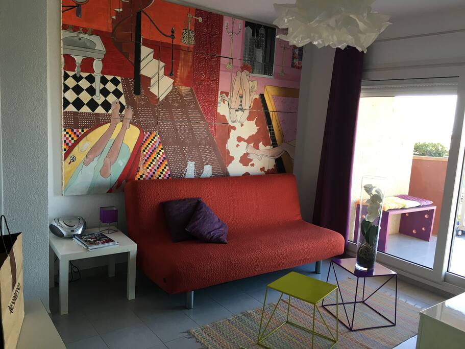 Une invitation a la détente sous la toile de l'artiste * Loft in New York *