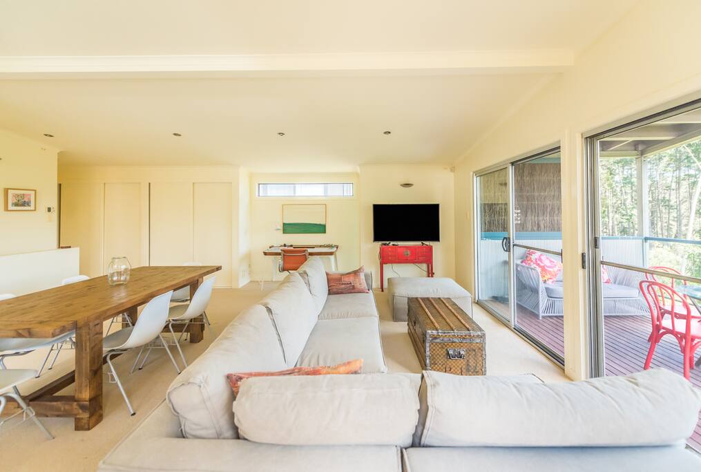 Hang out in our comfy couch and watch nature or netflix
