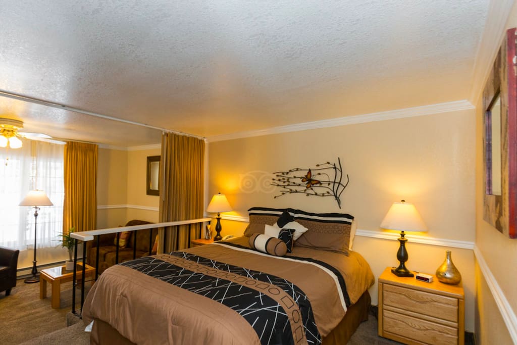 A king sized bed for your next tahoe get-away!