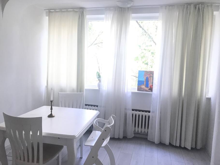 The living room - dining area