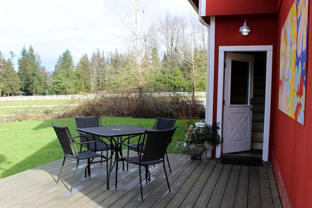 Secluded deck and private entry